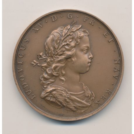 Médaille - Louis XV - 1716 - refrappe - bronze