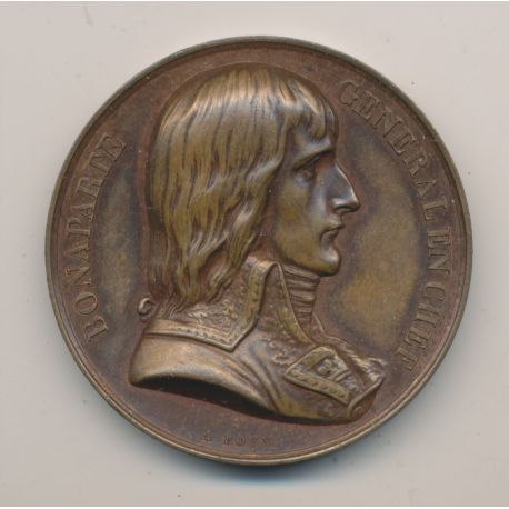 Médaille - Bonaparte général en chef - Napoléon en Égypte - 1798 - cuivre