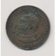 Monnaie satirique - Module 10 centimes - Napoléon III - le misérable - canon+éclairs