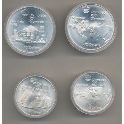 Canada - Coffret 4 Monnaies - Jeux Olympiques Montréal 1976 - argent