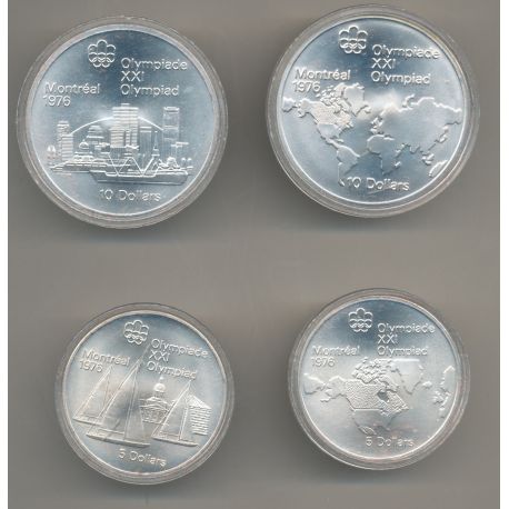 Canada - Coffret 4 Monnaies - Jeux Olympiques Montréal 1976 - argent