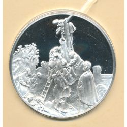 Trésors de Rembrandt - Médaille N°42 - La descente de croix - argent