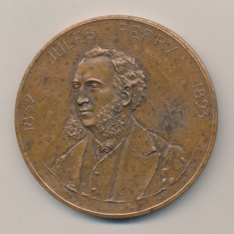 Médaille - Jules Ferry - la revue du candidat - bronze - 1987