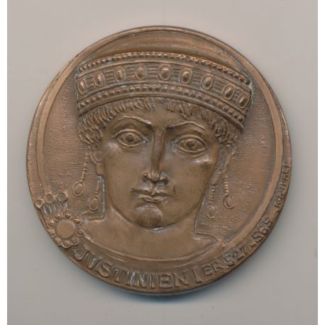 Médaille - Justinien 1er - Notariat Français - bronze