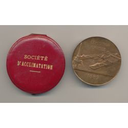 Médaille - Exposition Universelle - 1889 - avec écrin société d'acclimatation