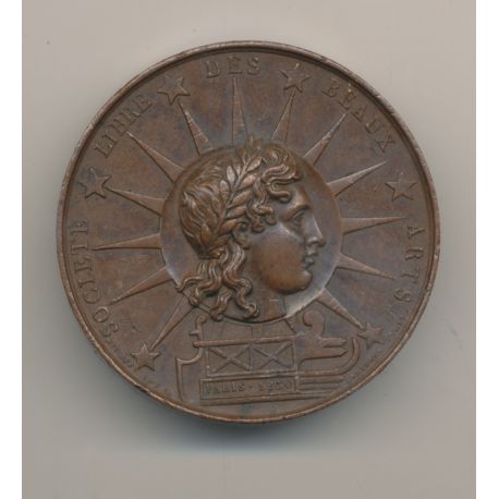 Médaille - Société libre des beaux arts - Paris 1830 - cuivre