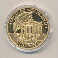 Médaille - La chute du mur de berlin - cuivre doré
