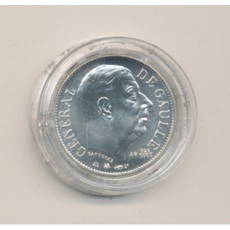 Médaille - Charles De Gaulle - argent - 1980 - 21mm