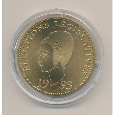 Médaille - Élections législatives - 1993 - Marianne - bronze - 41mm