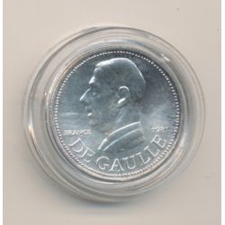 Médaille - Charles De Gaulle - portrait à gauche - argent - 1981 - 21mm - sans certificat