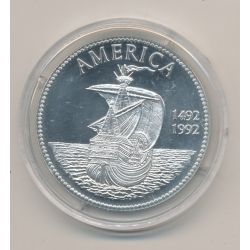 Médaille - America 1492-1992 - 500e anniversaire découverte du nouveau monde - argent