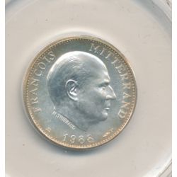 Médaille - François Mitterrand - argent - 1988 - 21mm - portrait à droite - avec certificat