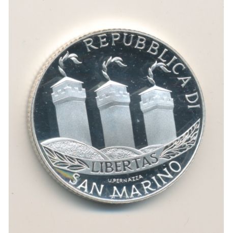 St Marin - 5 Euro  2002 - argent Belle épreuve