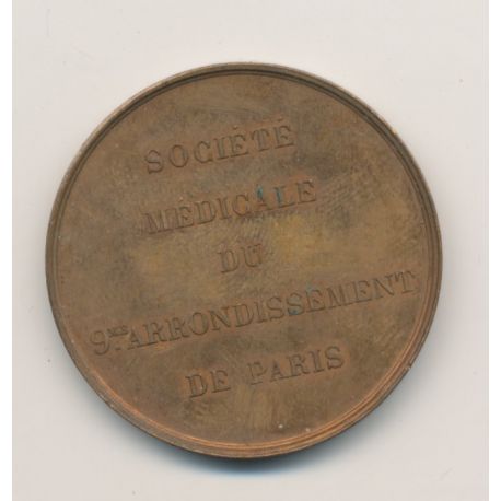 Médaille - Ville de Paris - Société médicale - 9e arrondissement - cuivre