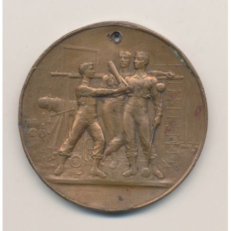 Médaille - 8e Fête régionale de gymnastique - 1893 - Les deux charentes - bronze