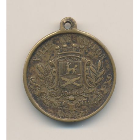 Médaille - Souvenir de cavalcade - 1879 - Voiron - laiton