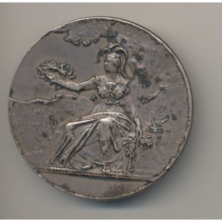 Médaille - Journal La France - à la minerve assise - Bordeaux - bronze argenté 