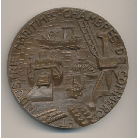 Médaille - Chambre de commerce - La Rochelle - Industries maritimes - Bronze 