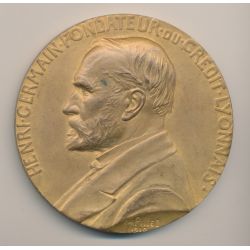 Médaille - Henri Germain - Fondateur du Crédit Lyonnais - 1910 - Bronze