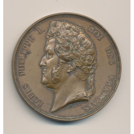 Médaille - Louis Philippe I - Roi des Français - cuivre - Barre - 51mm