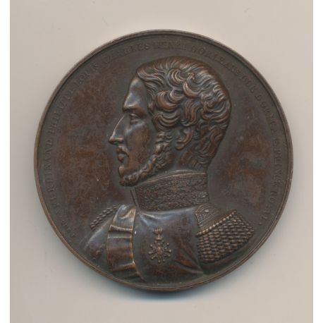 Médaille - Ferdinand Philippe - 1810 - cuivre - 52mm - F.Caque