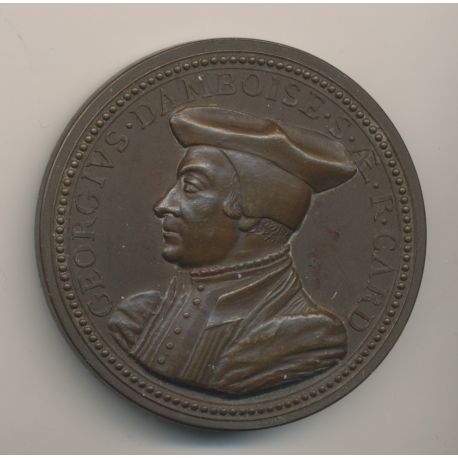 Médaille - Georges d'Amboise - 1503 - bronze - 54mm