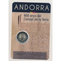 2€ Andorre 2019 - 600 ans conseil de la terre