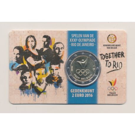 Coincard - 2 Euro Belgique 2016 - Jeux Olympiques Rio - version Flamande