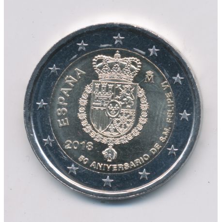 2€ Espagne 2018 - 50 ans Felipe VI