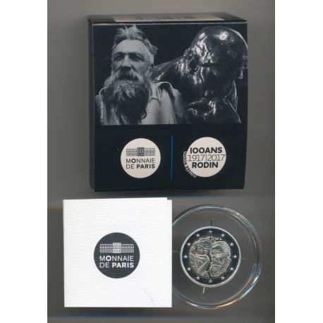2 Euro 2017 - 100 ans Rodin - le penseur - Belle épreuve