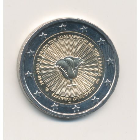 2€ Grece 2018 - 70ème anniversaire Union des Dodécanèses avec la Grèce 