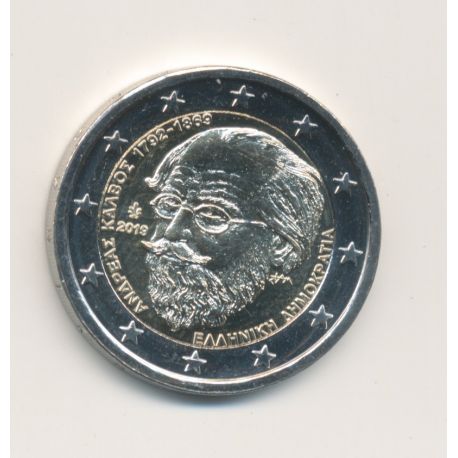 2€ Grece 2019 - Andreas Kalvos pour les 150 ans de sa mort