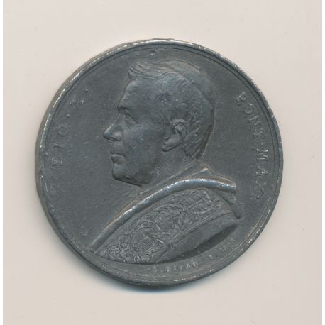 Médaille - Pi X - St pierre Rome - étain