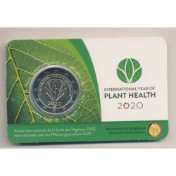 Coincard - 2 Euro Belgique 2020 - Année internationale de la santé des plantes