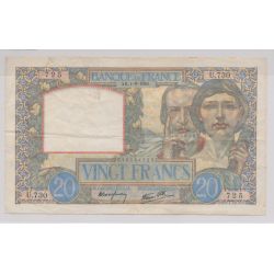 20 Francs Science et travail - 1.08.1940 - TB/TTB