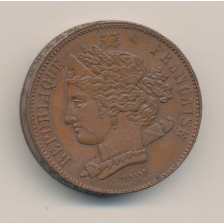 Piéfort - concours 10 centimes 1848 - Domard - cuivre