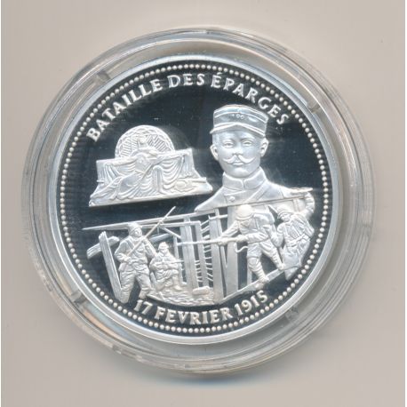 Médaille - Bataille des éparges - 17 février 1915 - 100e anniversaire de la grande guerre - argent 