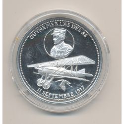 Médaille - Guynemer l'as des as - 11 septembre 1917 - 100e anniversaire de la grande guerre - argent 