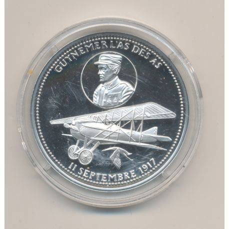 Médaille - Guynemer l'as des as - 11 septembre 1917 - 100e anniversaire de la grande guerre - argent 