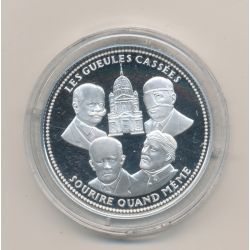 Médaille - Les gueules cassées - sourire quand même - 100e anniversaire de la grande guerre - argent 