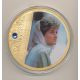 Médaille 70mm - Collection Lady Diana N°1 - portrait d'une princesse - avec insert Swarovski