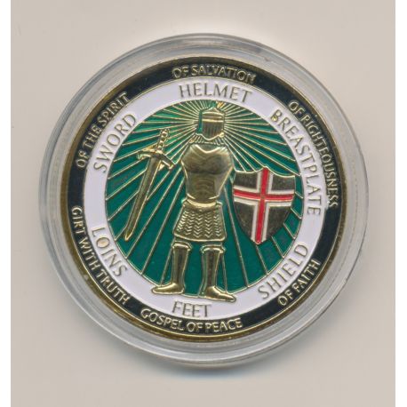 Médaille 40mm - Defend the faith - Chevaliers en armures