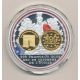 Médaille - 500 Francs/70 Écus Arc de triomphe - bleu blanc rouge - Adieu au Franc - 70mm