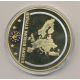 Médaille - Billet de banque Européenne - 100 Euro - couleur - 70mm