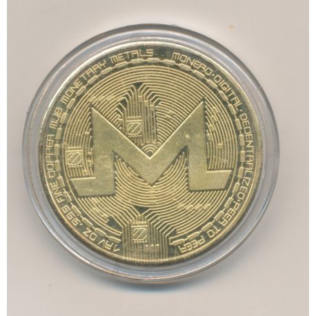 Médaille - Crypto monnaie M - doré
