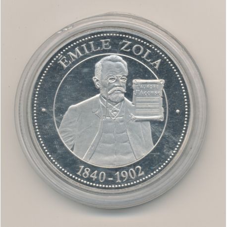 Médaille - Émile Zola - 1840-1902 - collection Panthéon - 41mm - cupronickel