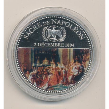 Médaille - Sacre de Napoléon - 2 décembre 1804 - en couleur