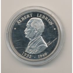 Médaille - Albert Lebrun - Président de la République - 41mm