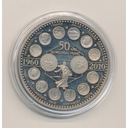 Médaille - 50 ans nouveau franc - 2010 essai - L"europe des XXVII - nickel - 41mm