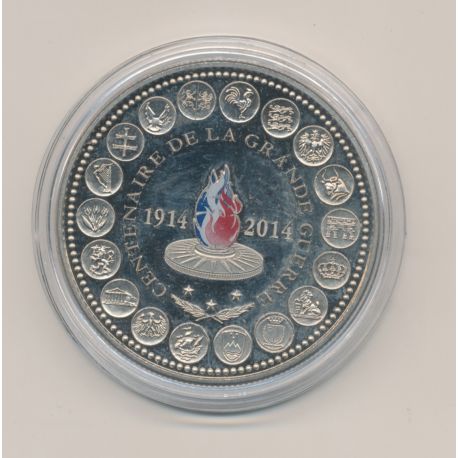 Médaille - Centenaire de la grande guerre - 2014 essai - L"europe des XXVII - nickel - 41mm